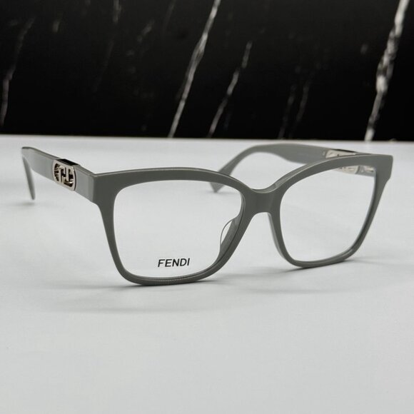 NEW FE50025I 020 FENDI EYEGLASSES SHINY GREY UNISEX EYEWEAR FENDI - Picture 4 of 10